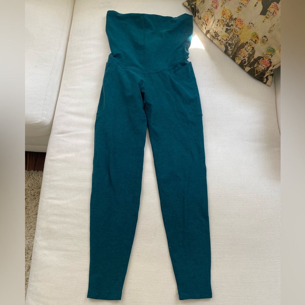 Green Maternity Yoga Pants